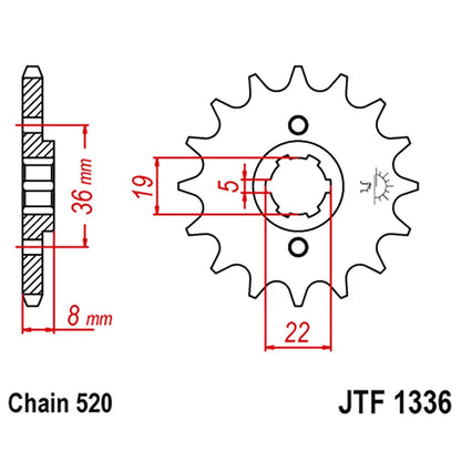 13T Front Sprocket for Honda ATC350X (1985–1986)