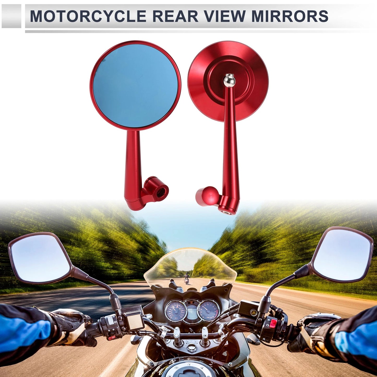M8/M10 / 1 Set / Rear View Mirror Handlebar for Motorcycle