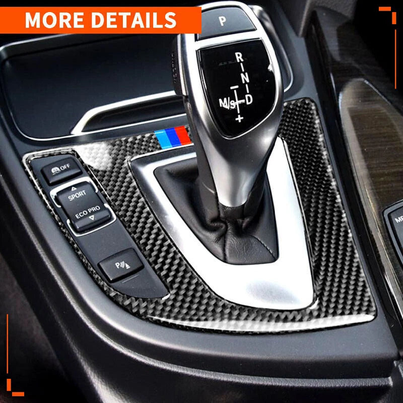 Carbon Fiber Gear Shift Box Panel Cover Trim for BMW F34 F30 (2012-2019)