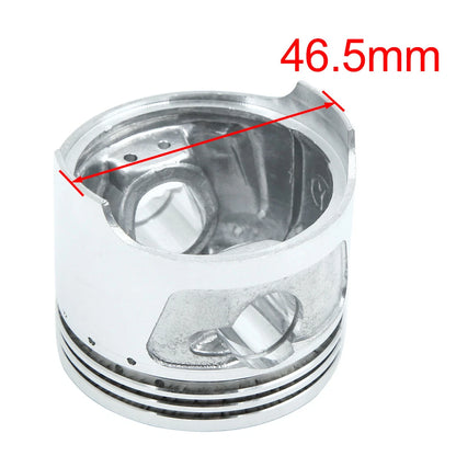 Piston Kit 46.5mm Pins Rings Clips for JH70 STD
