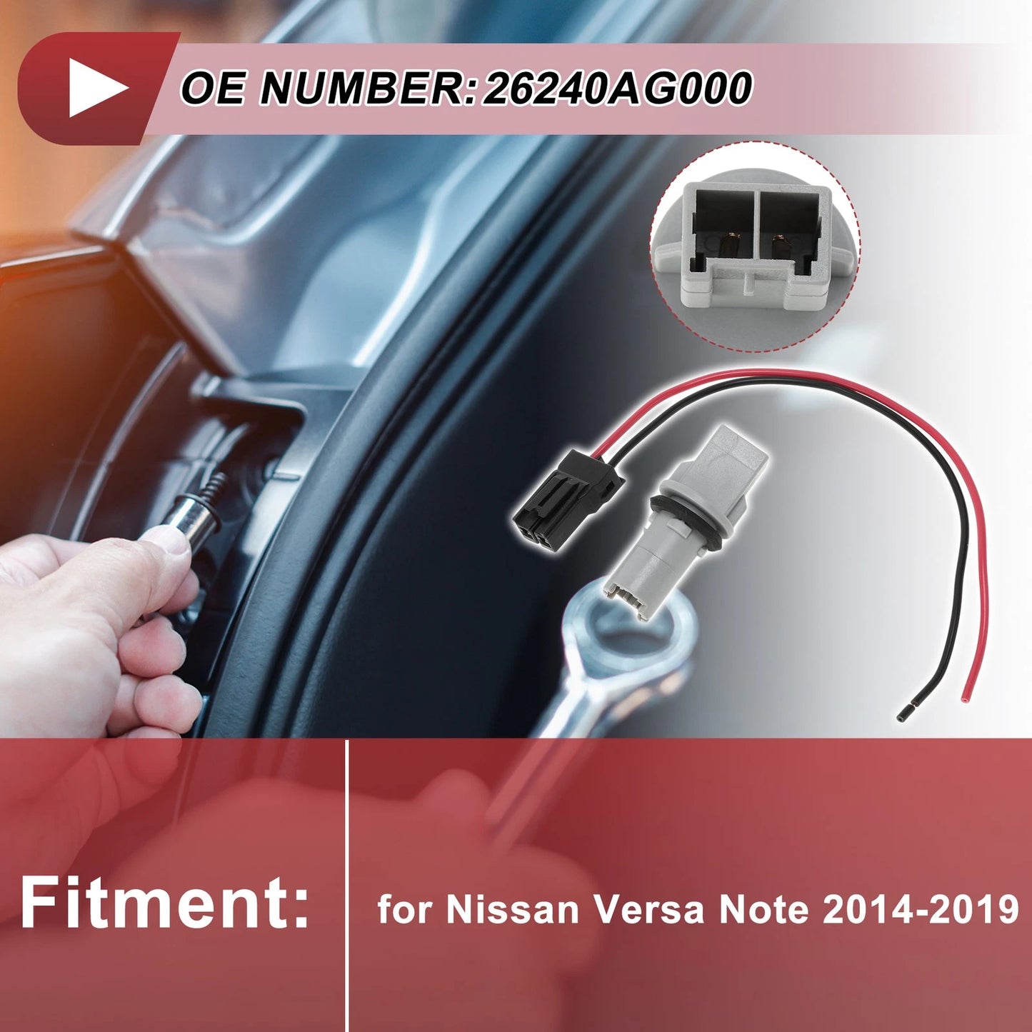 Parking Light Socket Wiring Set for Nissan Versa Note (2014-2019)