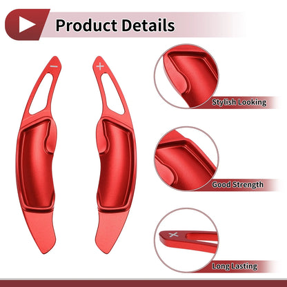 Red Aluminum Alloy Steering Wheel Paddles for Subaru Crosstrek (2012-2025)