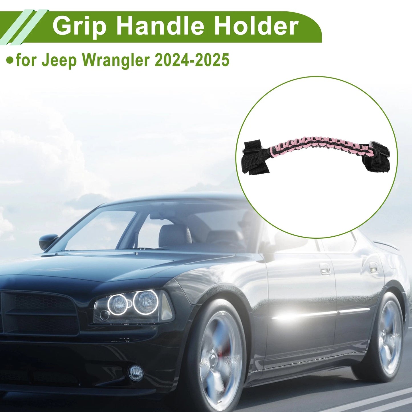 Pink Roll Bar Grab Handles for Jeep Wrangler (2024-2025)
