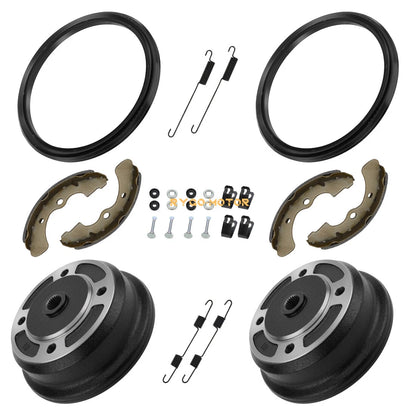 2 x Front Brake Drum & Shoes for Kawasaki Mule 2510 3000 3010 3020 4000 4010