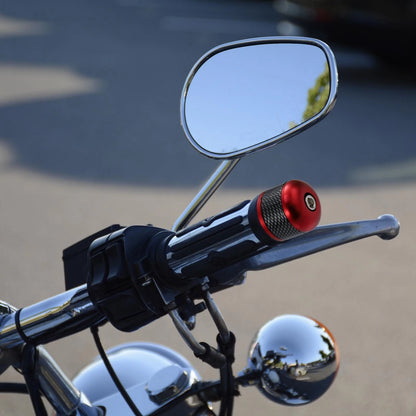 Handlebar End Plugs 7/8" 22mm Red Carbon Fiber Pattern for Motorcycle