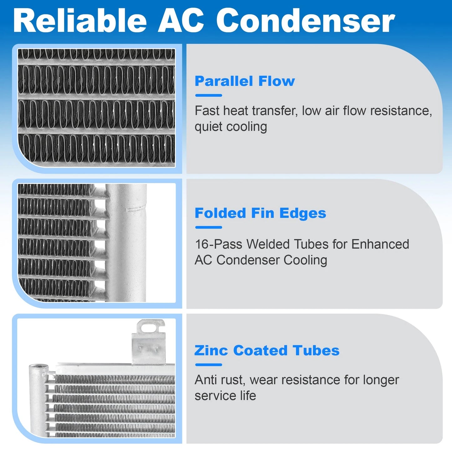 A/C Condenser w/Drier for Toyota Camry Avalon (1997-2001)