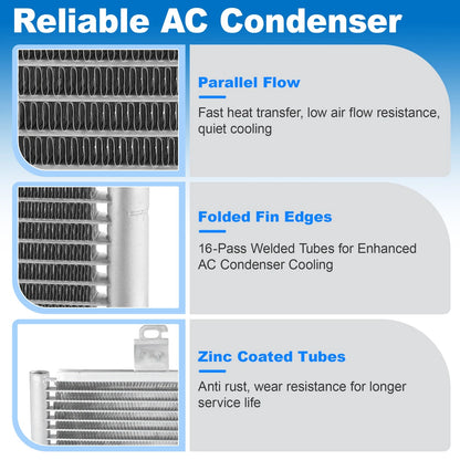 A/C Condenser w/Drier for Toyota Camry Avalon (1997-2001)