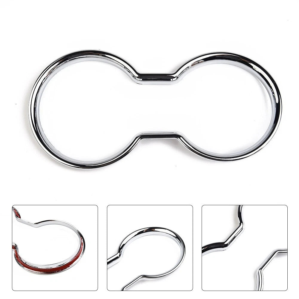 Cup Holder Trim Silver Water for Center-Chrome Console (2011–2018)