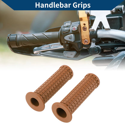 Grips 7/8 22mm Hand Grips for Motorcycle Light Brown