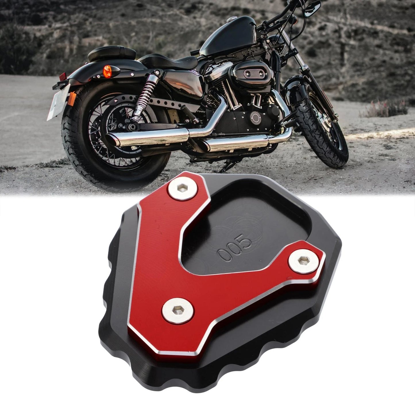 Kickstand Extension Side Stand Support Plate Red for Honda CB500X