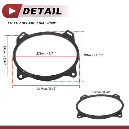 Speaker Spacer Rings for Toyota Corolla (2009-2013) 6"x9"