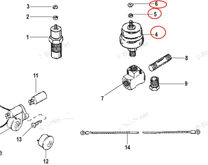Mercruiser Low Oil Pressure Sender Switch for 4.3/5.0/5.7 Engines