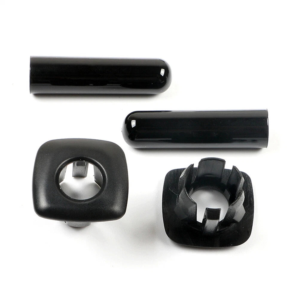 4 x Car Door Lock Pin Cap Cover Bezel Black for BMW 5 Series (2011-2017)