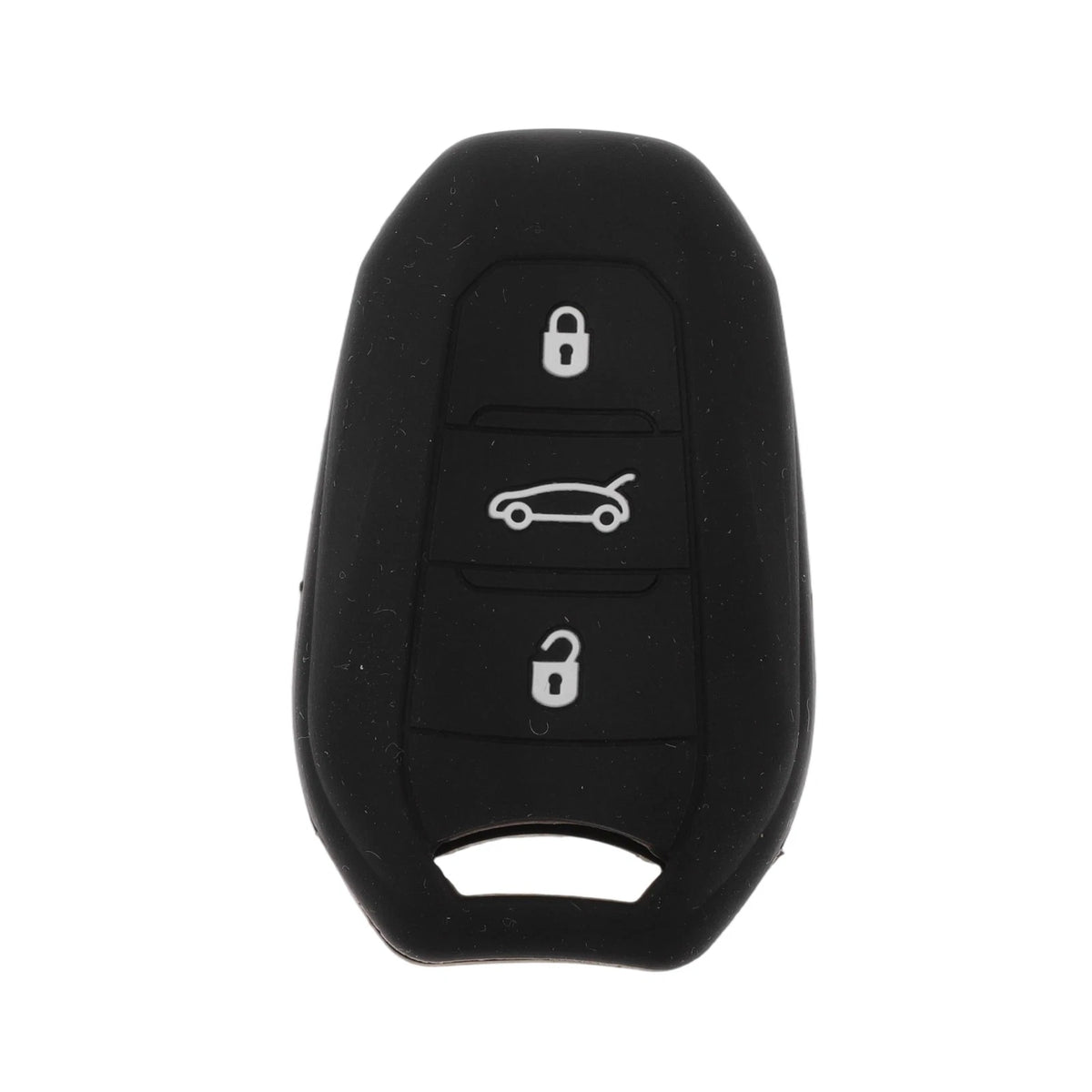 Black Key Fob Shell Cover Case for Peugeot 208/e208 (2019-2023)