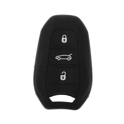 Black Key Fob Shell Cover Case for Peugeot 208/e208 (2019-2023)