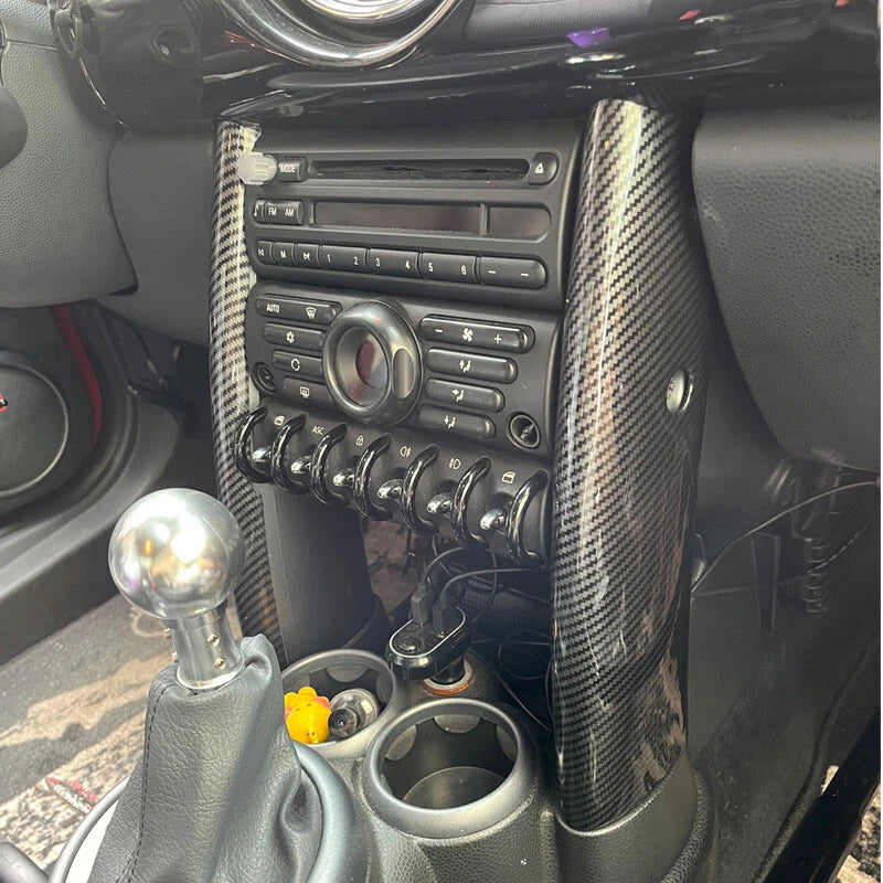 Carbon Style ABS Side Center Support Panel Trim Fit for Mini Cooper R50 R52 R53