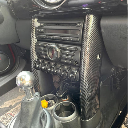 Carbon Style ABS Side Center Support Panel Trim Fit for Mini Cooper R50 R52 R53