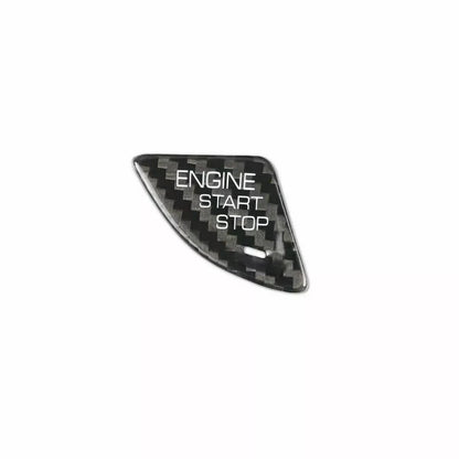 Real Carbon Fiber Ignition Start Stop Buttons Cover for Cadillac ATS-V