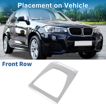 Front Row Headlight Trim Bezel for BMW X3 2014-2017 Silver Tone