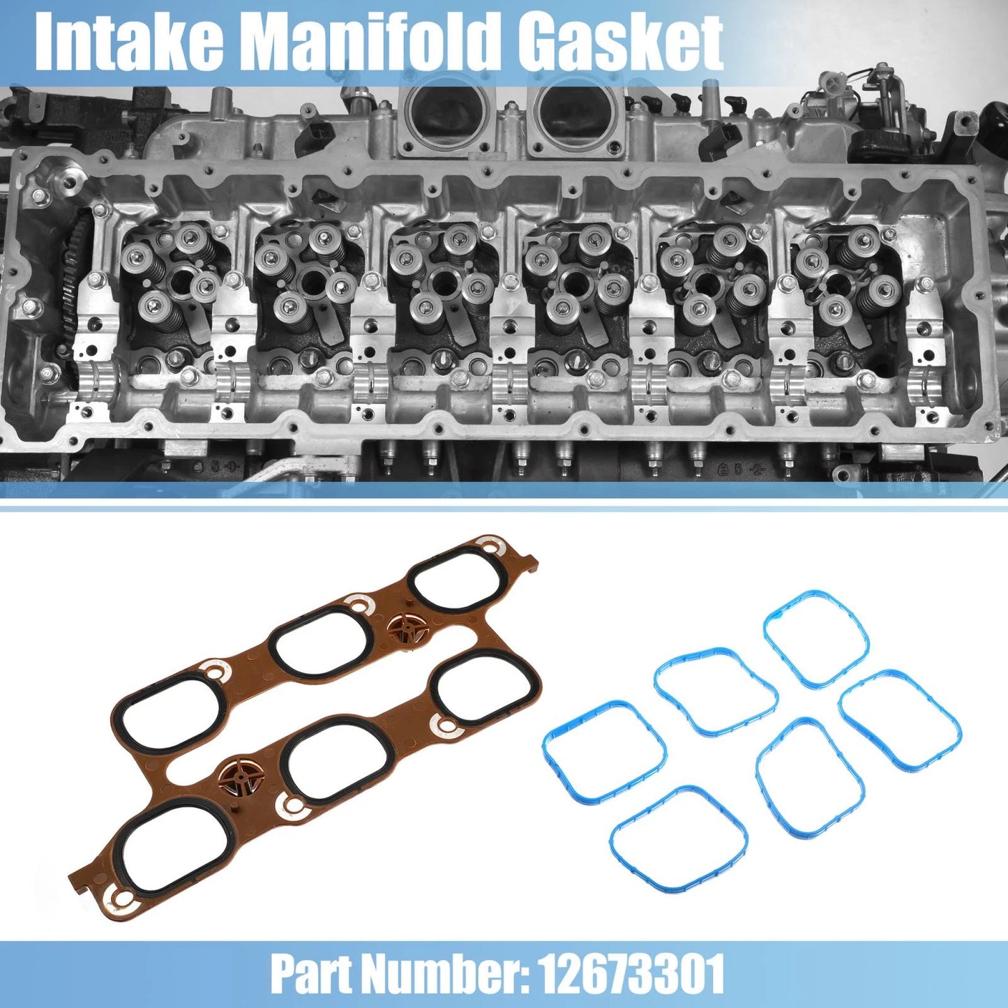 Upper Lower Intake Manifold Gasket Set for Buick and Chevy