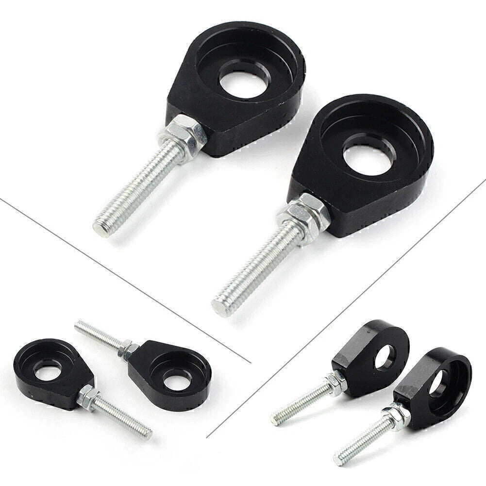 Black 12mm Chain Adjuster Block Tensioners for Pit Quad Dirt Bike ATV CRF50