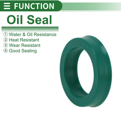 Oil Seal / 25x35x8mm (5 Pcs) / Seal Ring Rotary Shaft TPU Green