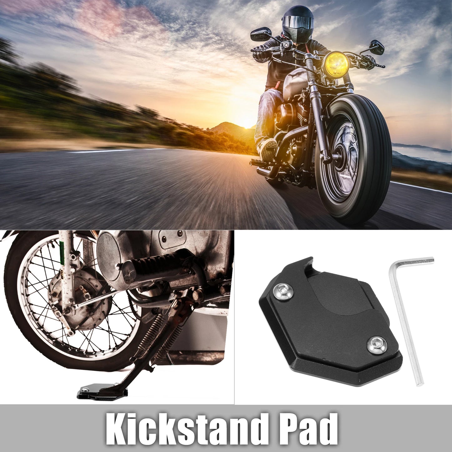 Aluminum Alloy Motorcycle Kickstand Pad for Honda ( Specified)
