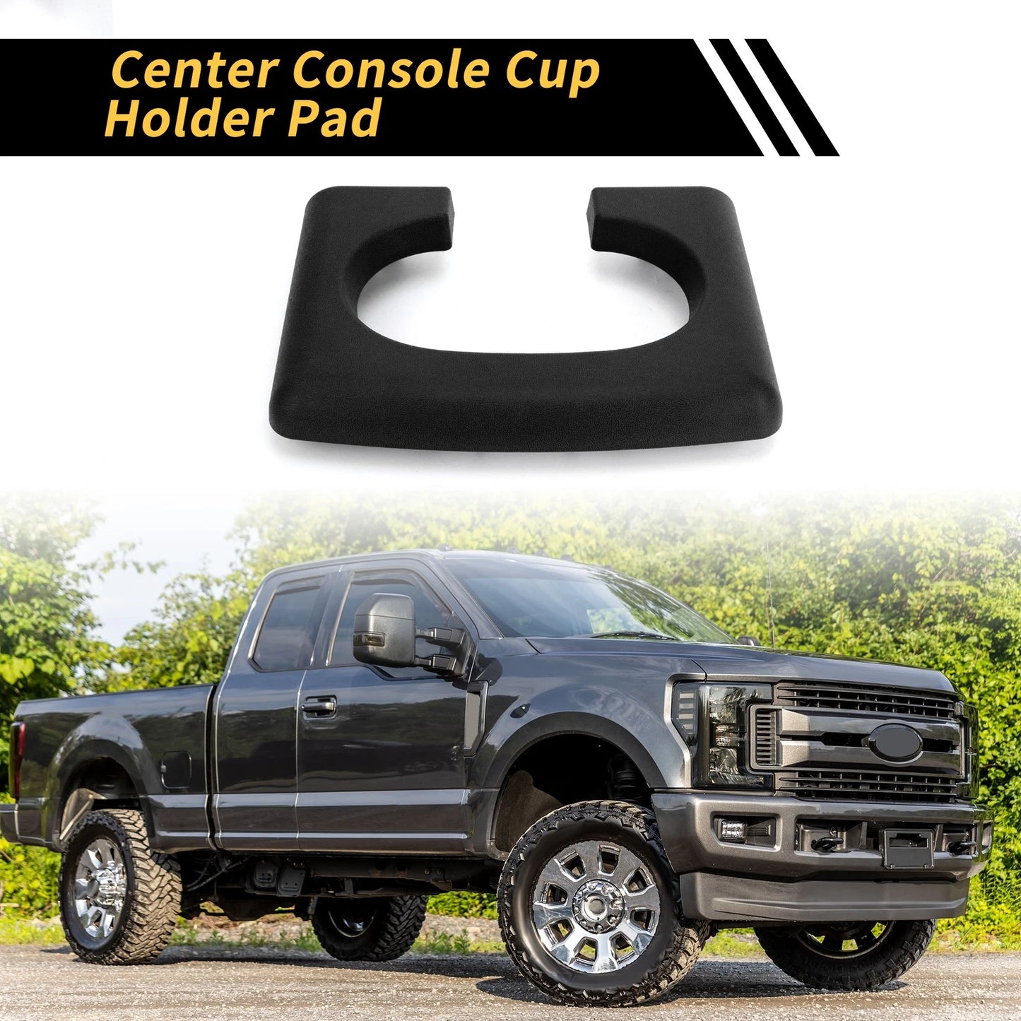Center Console Cup Holder Pad for Ford F-150 (2004-2014) Black Replacement