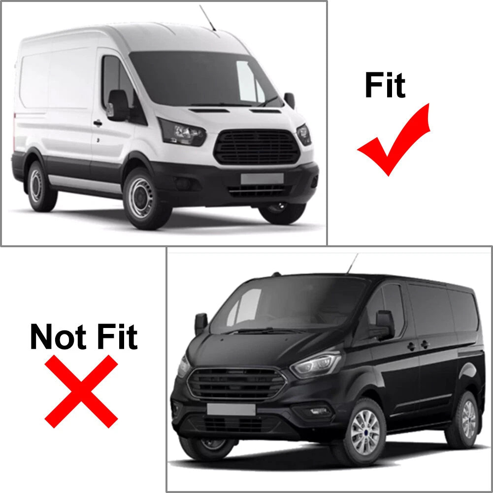 Window Visor Rain Shield Deflector for Ford Transit MK8 (2013-2023) Black