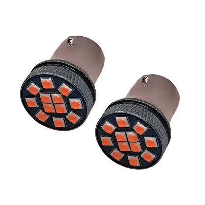 LED 3030 12SMD Red Indicator Turn Signal Bulbs for Car (1156 BAY15D)