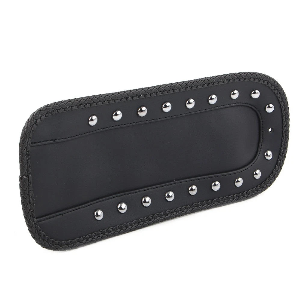 Black PU Leather Rivet Rear Fender Bib Solo Seat for Harley Softail (1984-2006)