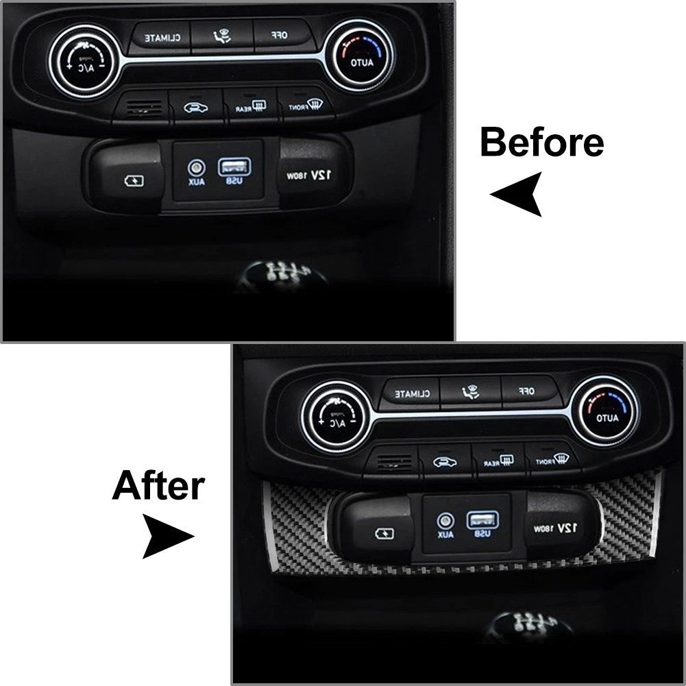 Black Cigarette Lighter Panel Cover Trim for Hyundai Veloster JS (2019-2023)