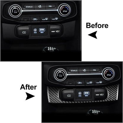 Black Cigarette Lighter Panel Cover Trim for Hyundai Veloster JS (2019-2023)