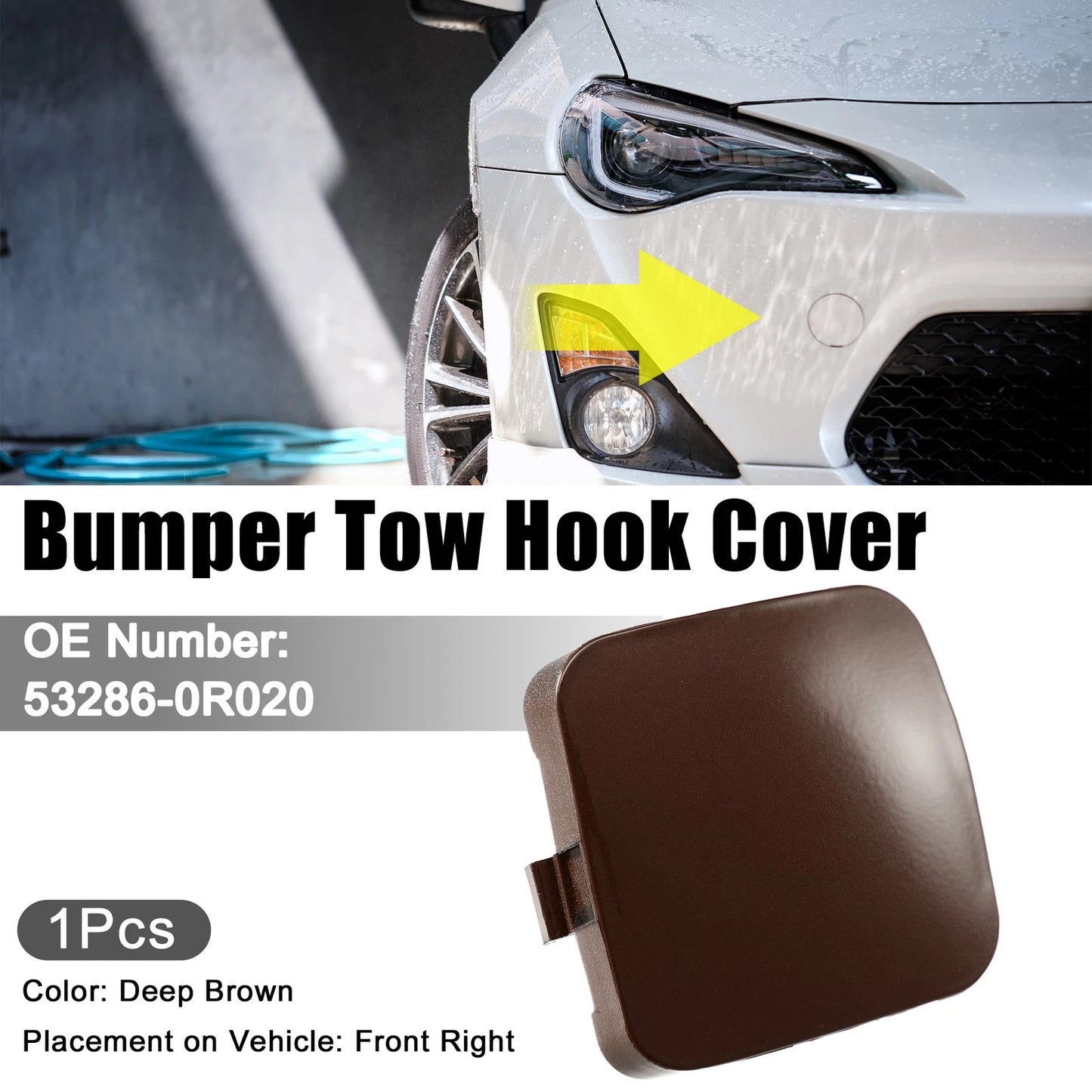 Right Front Bumper Tow Eye Cover for Toyota Rav4