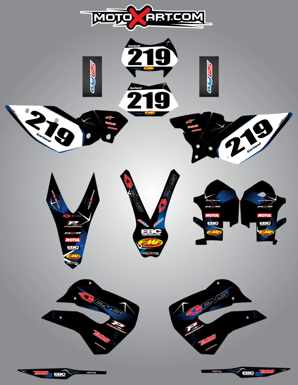 Barbed Stickers for Husaberg FE 390, 450, 570, TE 250, 300, FX 450, FS 570 (2009-2012)