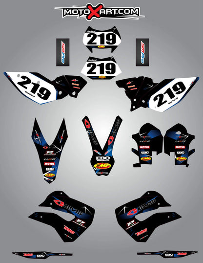 Barbed Stickers for Husaberg FE 390, 450, 570, TE 250, 300, FX 450, FS 570 (2009-2012)