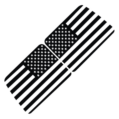 2 x Rear Window US Flags Decals for Jeep Patriot (2011-2017)