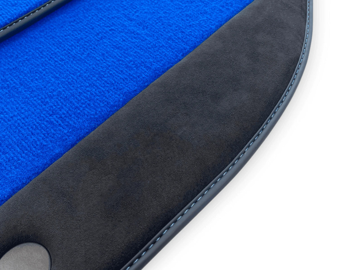 AutoWin Blue Floor Mats for Ferrari F8 Spider (2019-2023) Alcantara Leather