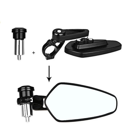 7/8" Handle Bar End Rearview Side Mirrors for Honda Yamaha