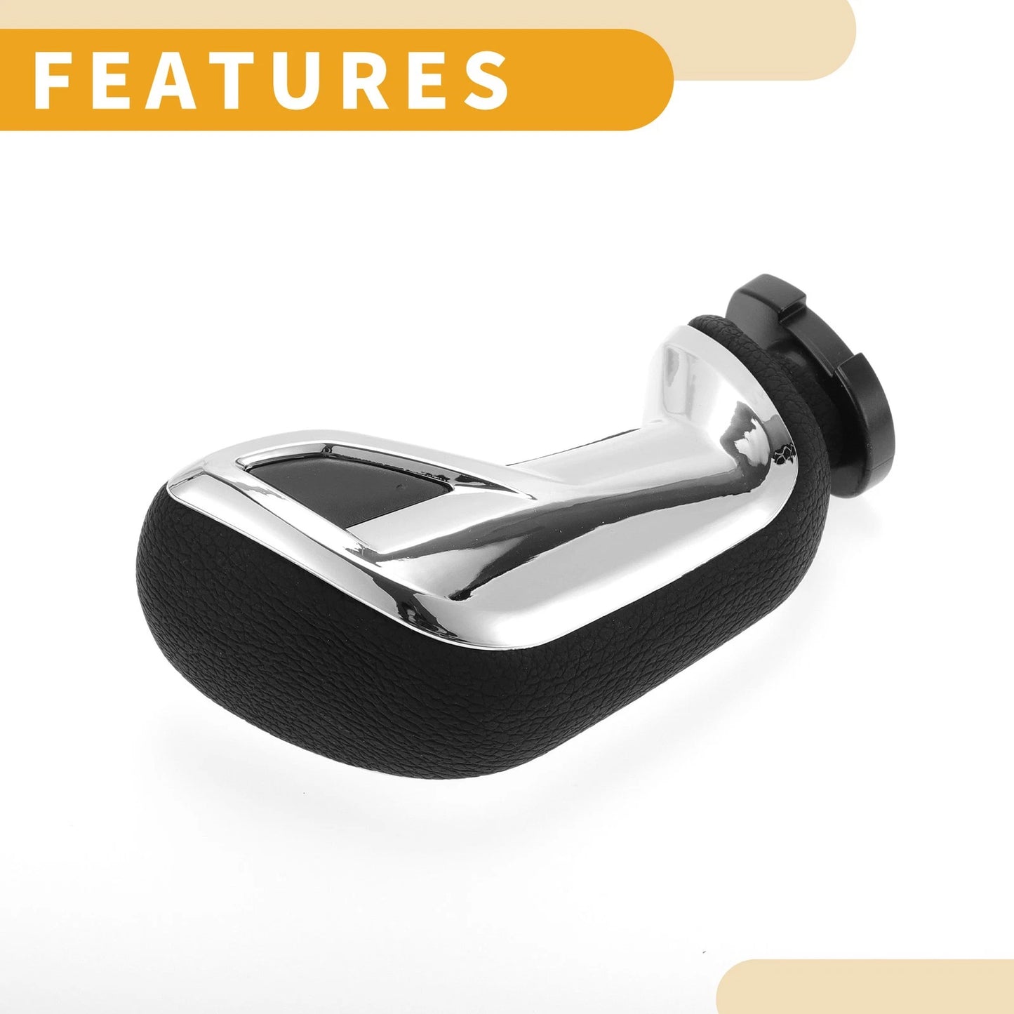 Automatic Gear Shift Knob for Peugeot 408 2010-2020 Black Faux Leather