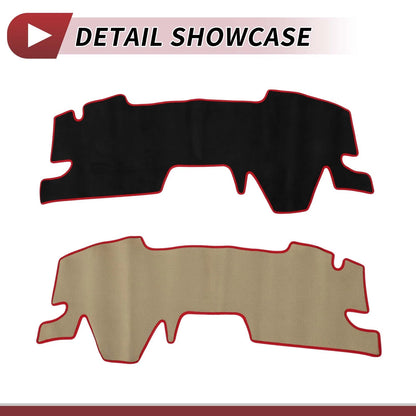Dashboard Cover Mat for Toyota Yaris 2020-2024 Sun Protector Black Red