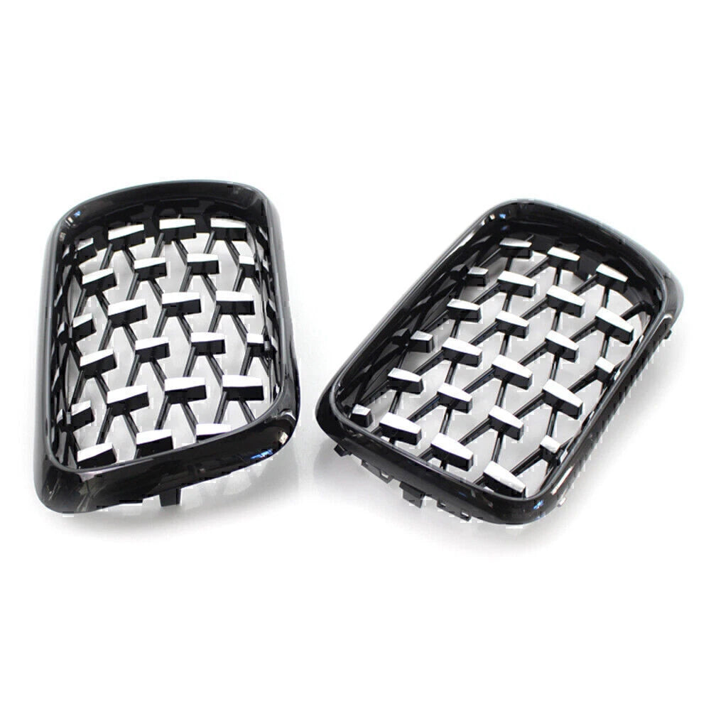 Shiny Black Diamond Front Grill for BMW E36 3 Series (1997-1999)