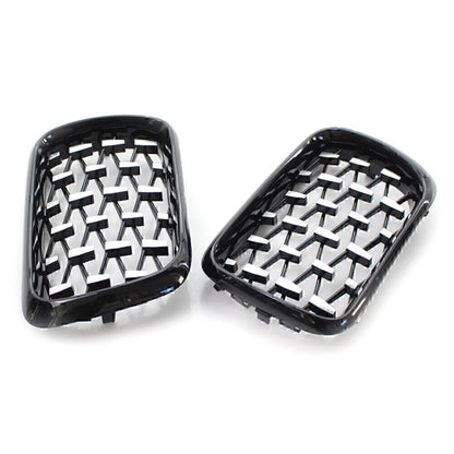 Shiny Black Diamond Front Grill for BMW E36 3 Series (1997-1999)