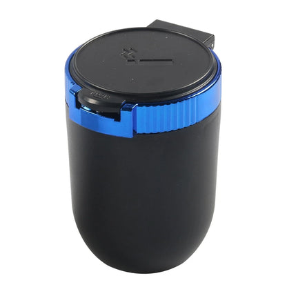 Portable Car Ashtray with Blue LED Light for All Vehicles