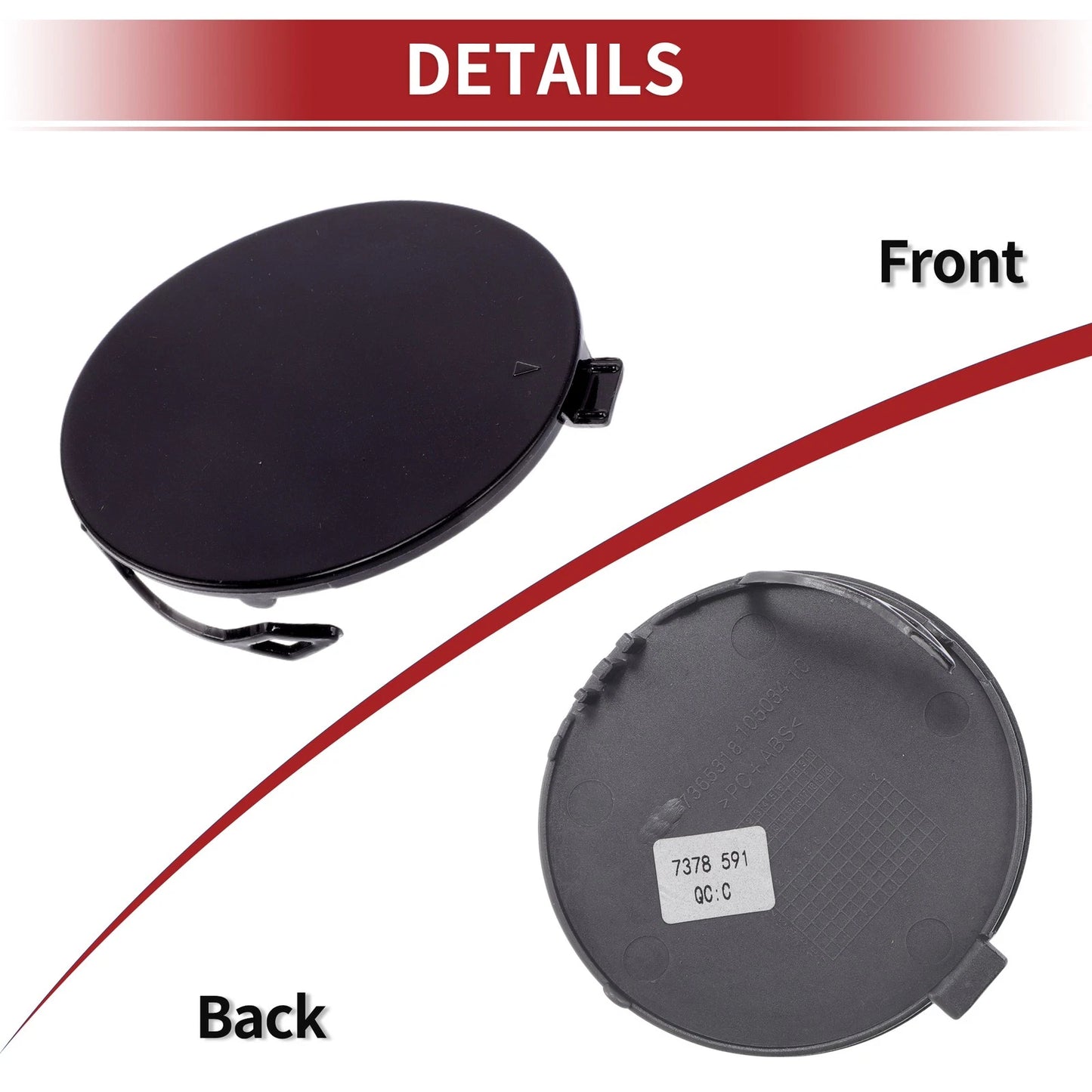 Tow Hook Cover Front Bumper for BMW X5 F15 (2014-2018)