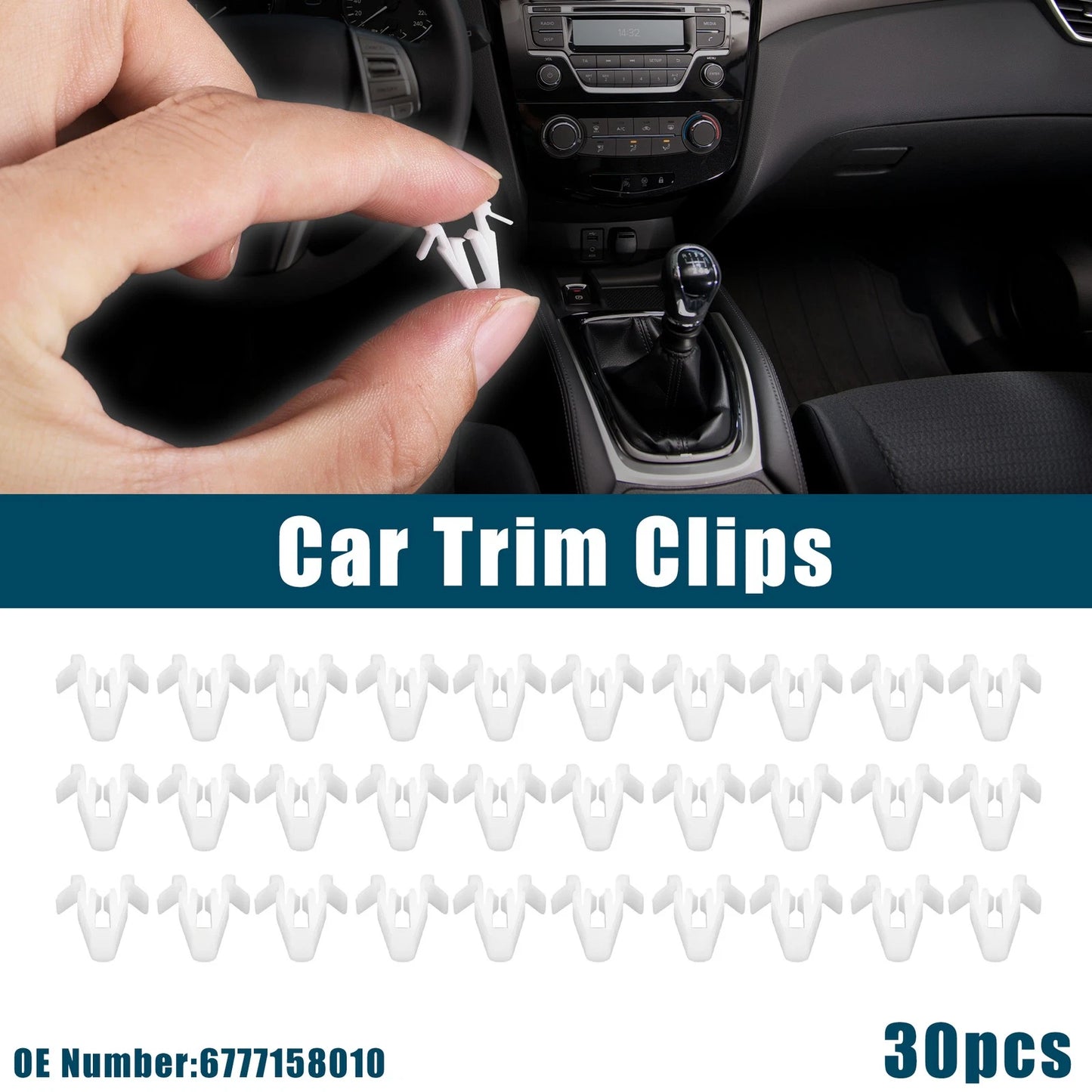 Interior Trim Retainer Fitting Fastener Clip 30Pcs for Toyota Lexus