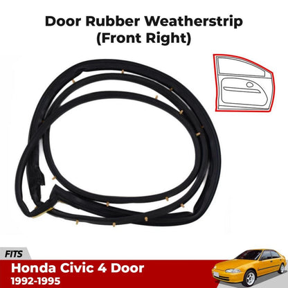 Door Rubber Weatherstrip Seal Front RH Fits Honda Civic EG EX SED 4D 1992-95 D06