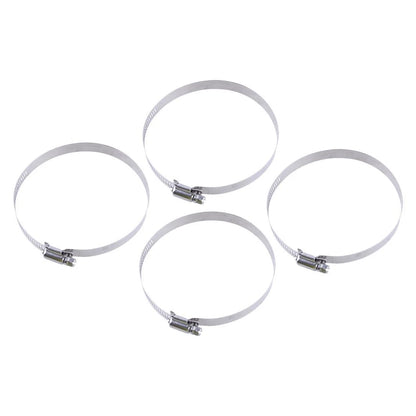 4 x 4" Adjustable Stainless Steel Fuel Hose Clamps