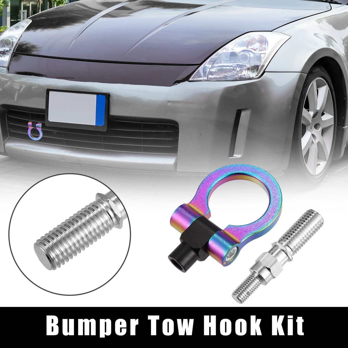 Tow Hook Screw Kit Multicolor O-Shape Front & Rear Bumper for Infiniti QX70