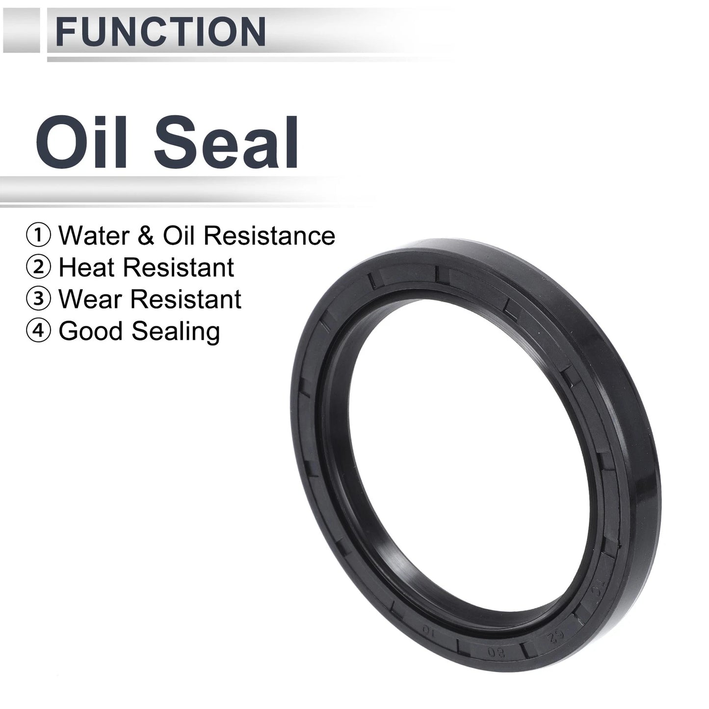 Oil Seal / 62x80x10mm 5 Pcs / Seal Ring Rotary Shaft Seal NBR Rubber for Car